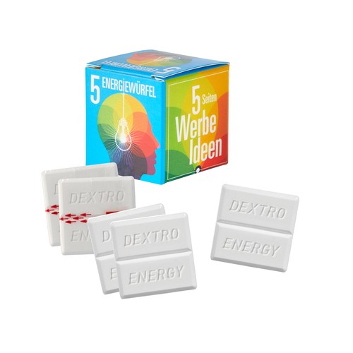 Mini Promo-Cube met 5 Dextro Energy*