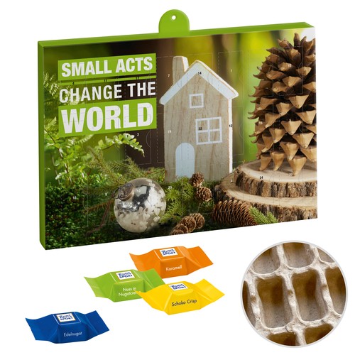 Premium Gift Adventskalender Eco met Ritter Sport Choco Cubes