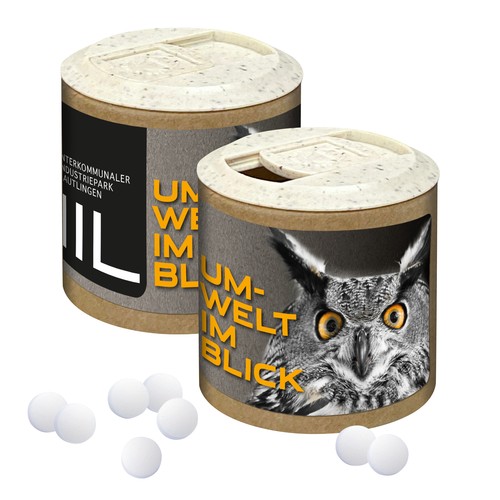 Papieren promotieblik met pepermuntpastilles, 72g