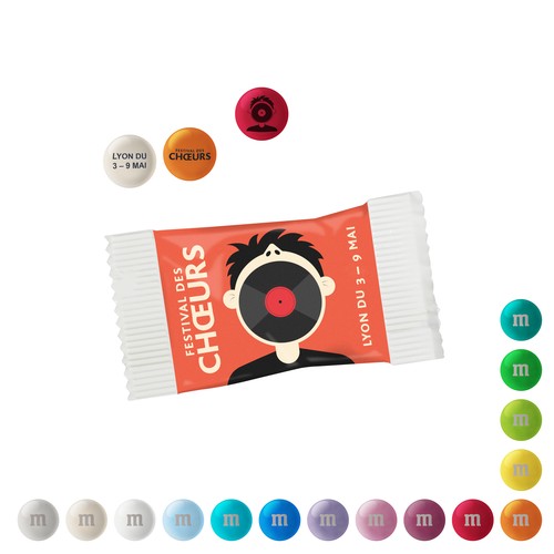 Gepersonaliseerde M&M'S® chocolade snoepjes in papieren zakje, 7 g