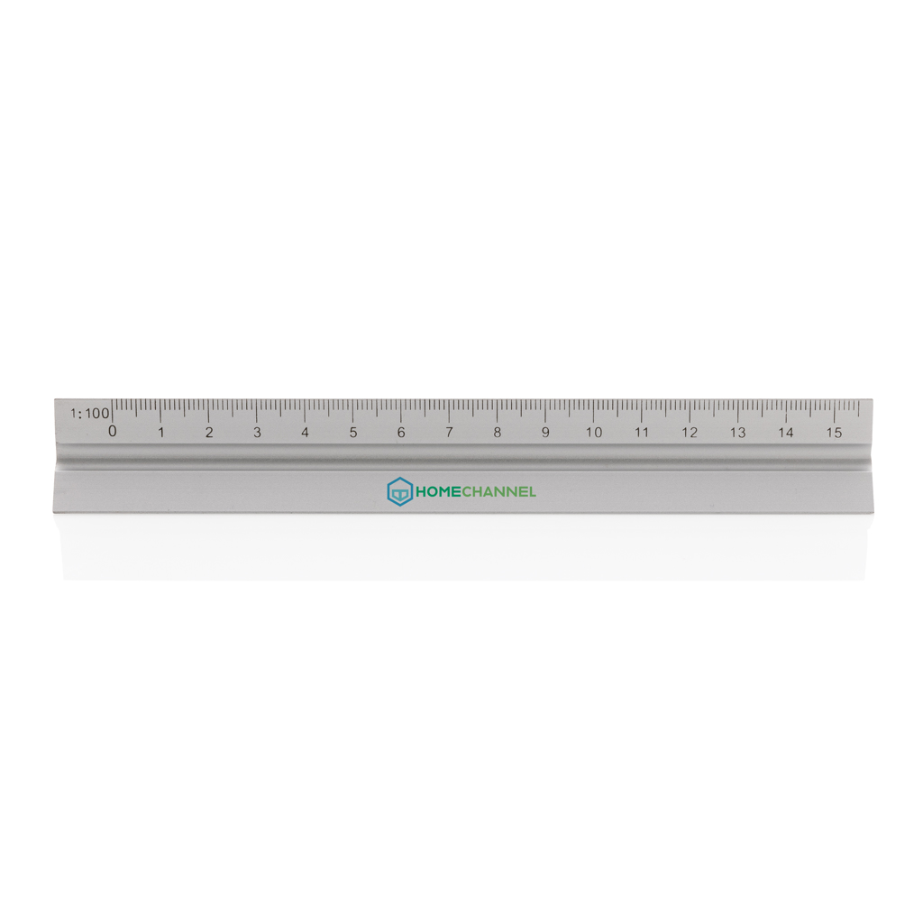 Aluminium driehoekige liniaal 15 cm