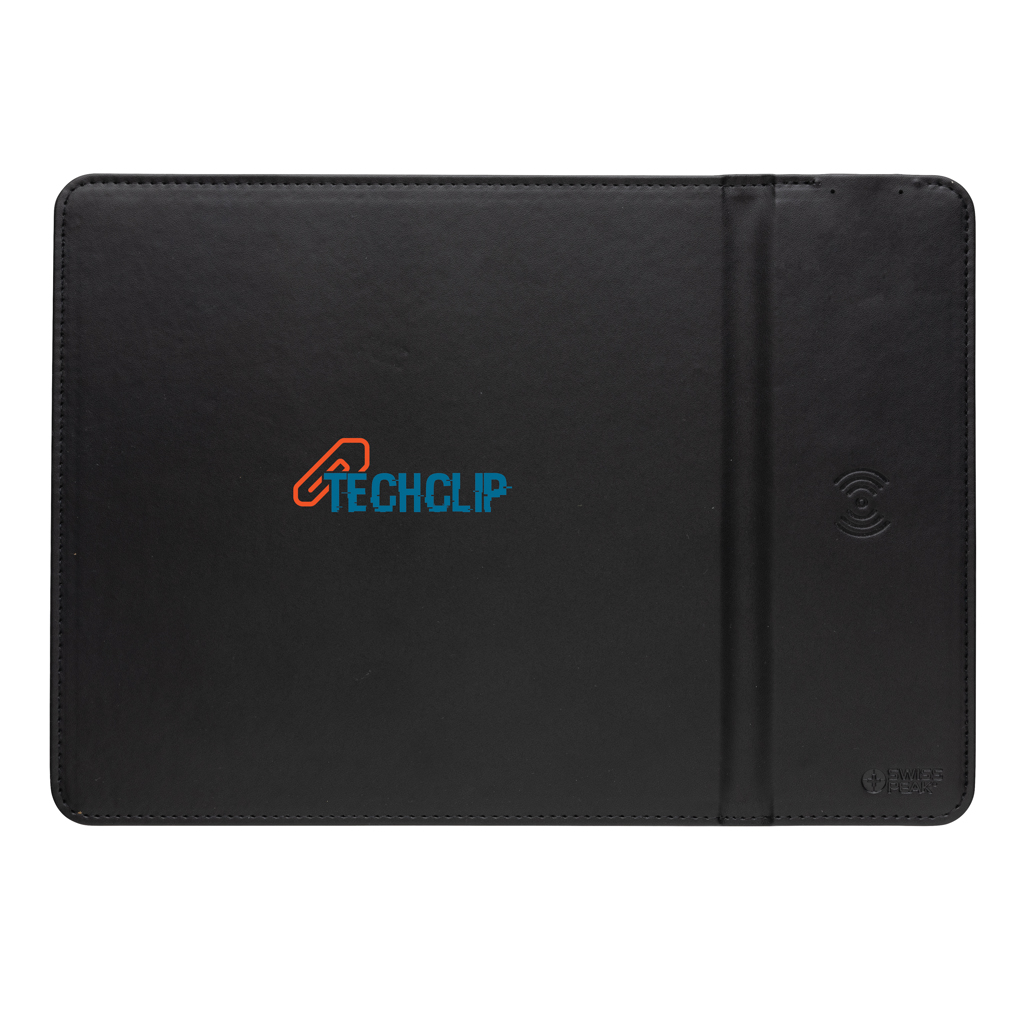 Swiss Peak RCS gerecycled PU 10W draadloze oplader muismat