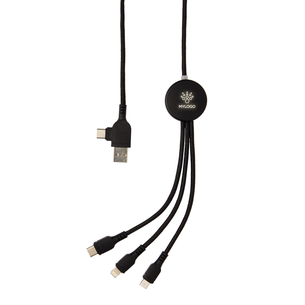 Light up logo 6-in-1 kabel