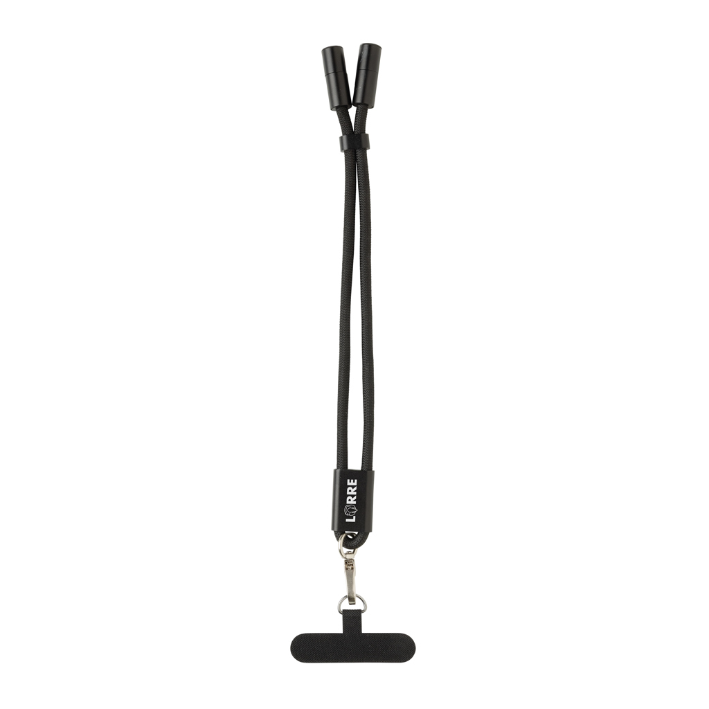 LoopAmp RCS rPET verstelbare telefoonarmband 60W kabel