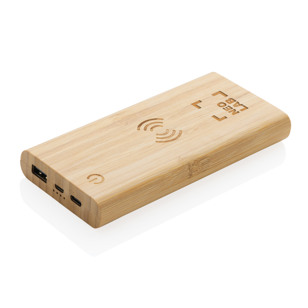 Bamboe 8.000 mAh 5W draadloze powerbank