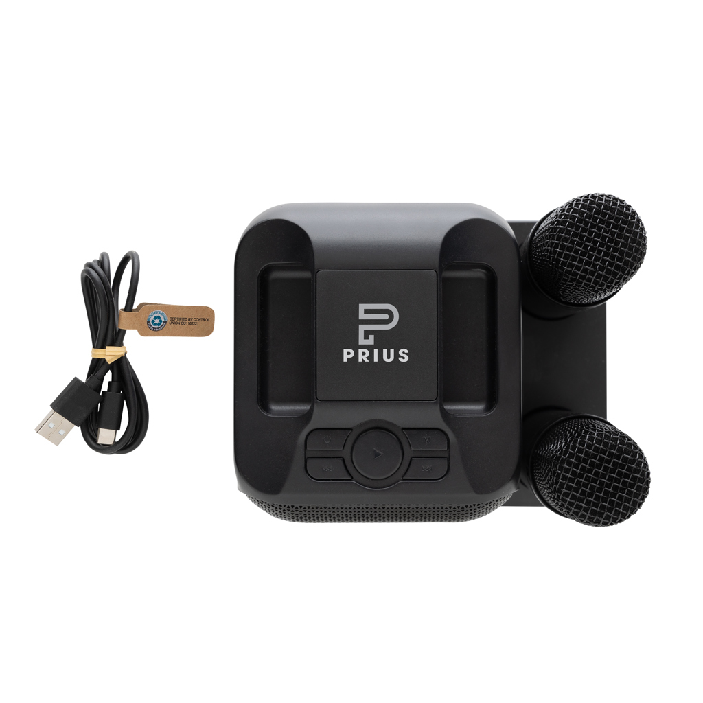Singvibe RCS gerecycled plastic karaokeset met 2 microfoons