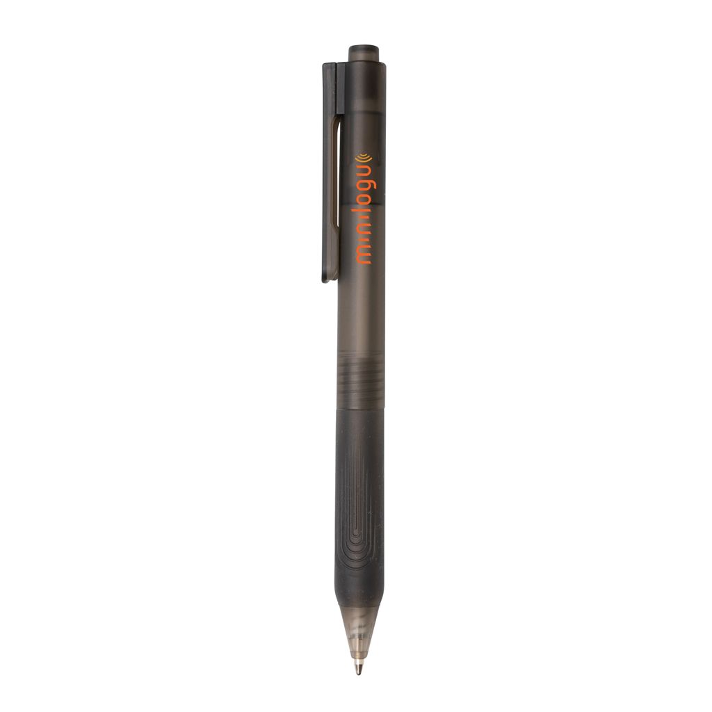 X9 frosted pen met siliconen grip