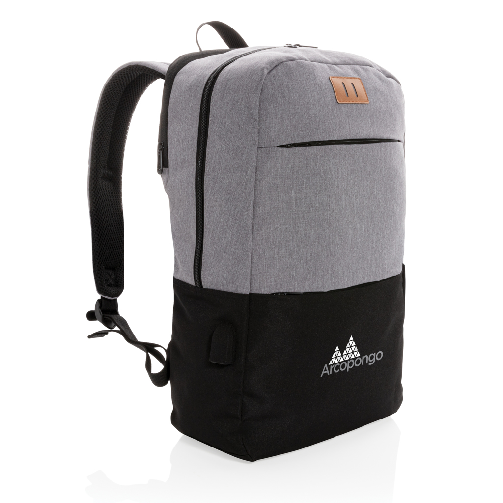 Modern 15.6" USB & RFID laptop rugzak PVC vrij