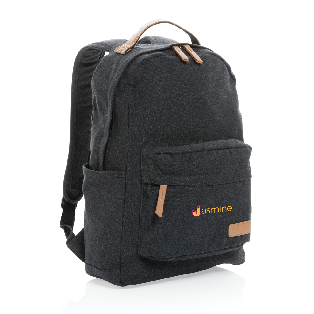 Impact AWARE™ 16 oz. recycled canvas laptop rugzak