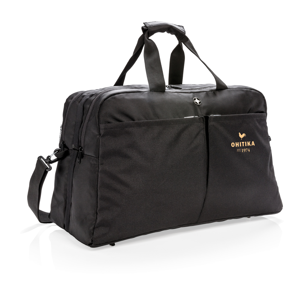 Swiss Peak RFID weekendtas met kofferopening en laptopvak