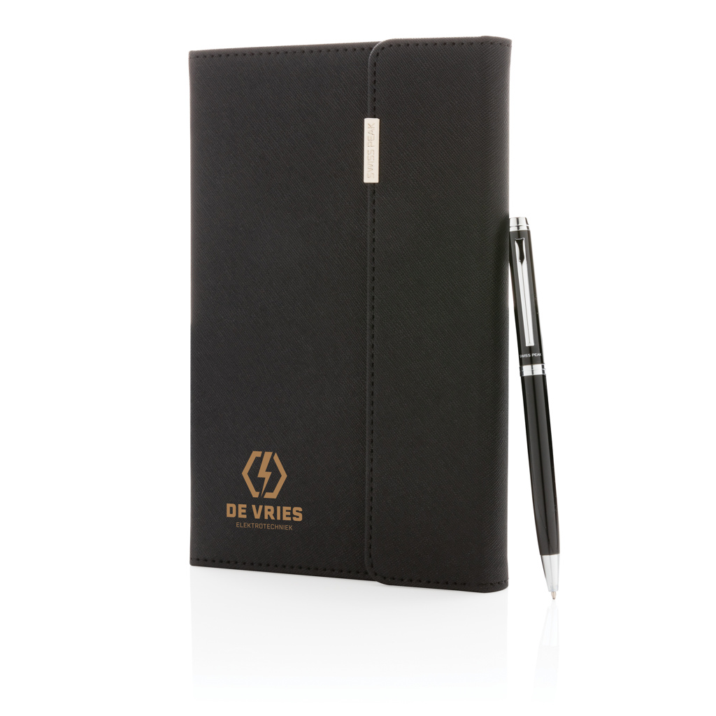 Swiss Peak deluxe A5 notitieboek en pen set