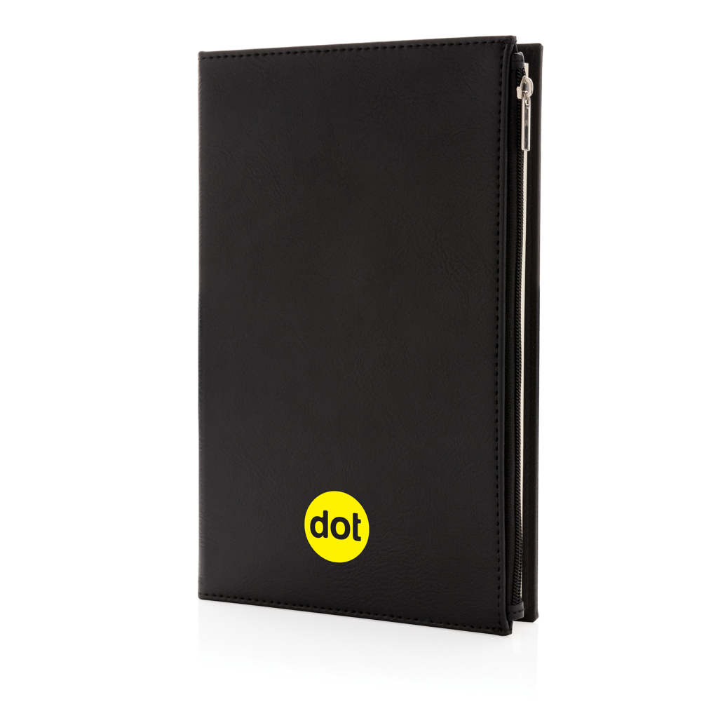 Swiss Peak A5 PU notitieboek met ritsvak