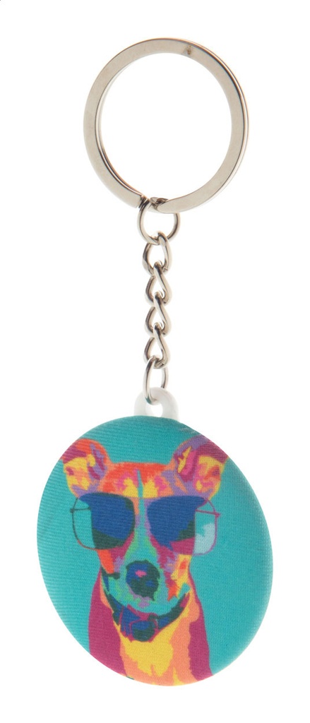 RPET - sleutelhanger met speld - KeyBadge RPET Mini