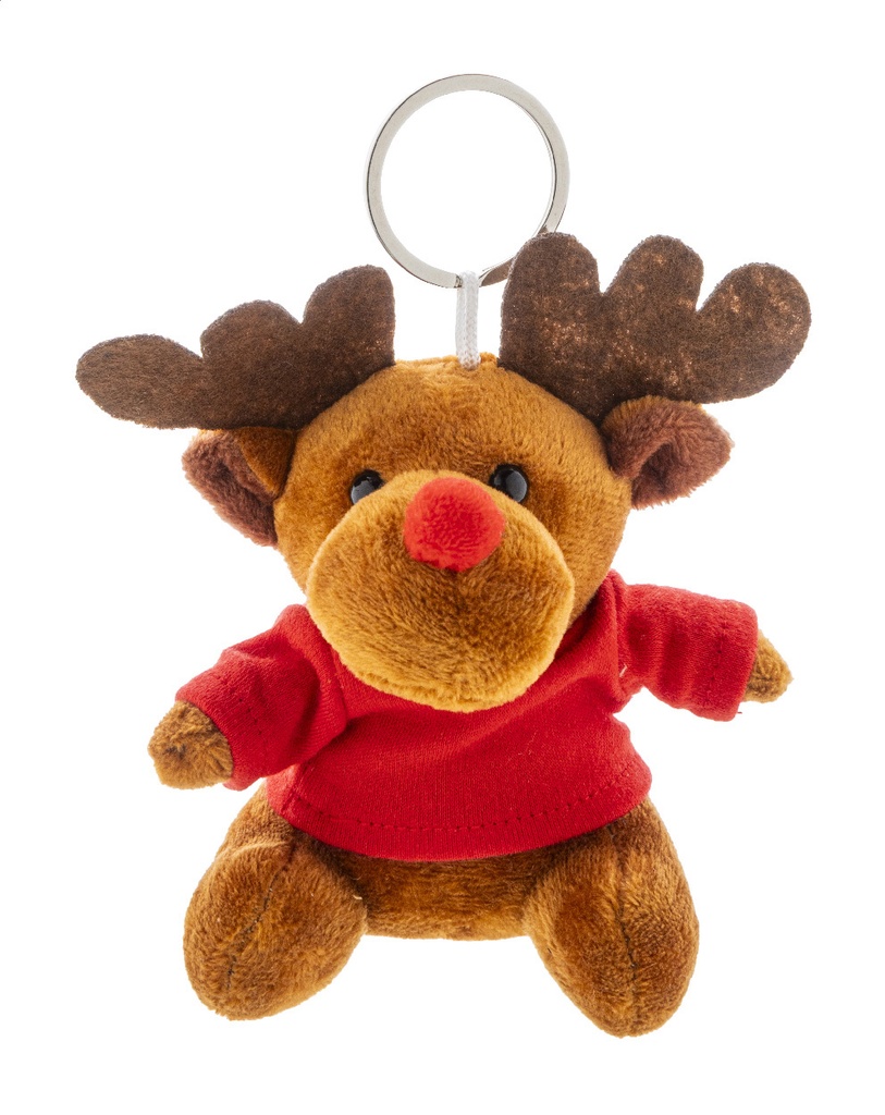 pluche kerst rendier sleutelhanger - Julren