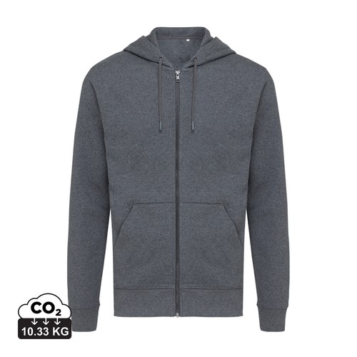Iqoniq Abisko gerecycled katoen hoodie met rits