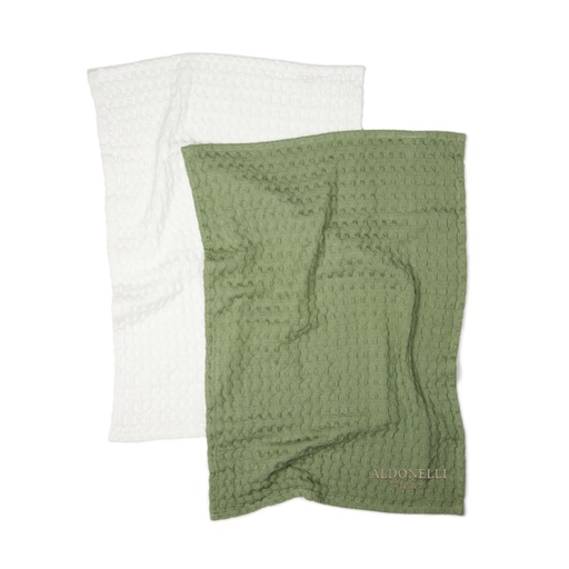 [103222] VINGA Cromer keukenhanddoek wafeltjespatroon, 2 stuks