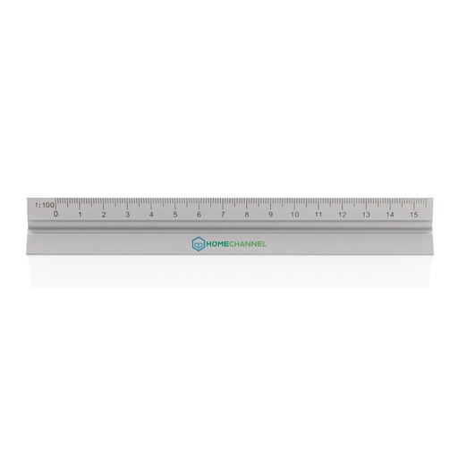 [P165.142] Aluminium driehoekige liniaal 15 cm