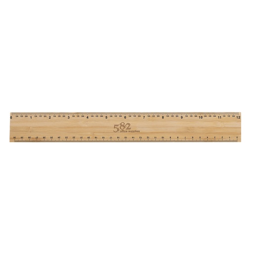 [P165.509] Timberson extra dikke 30cm dubbelzijdige bamboe liniaal