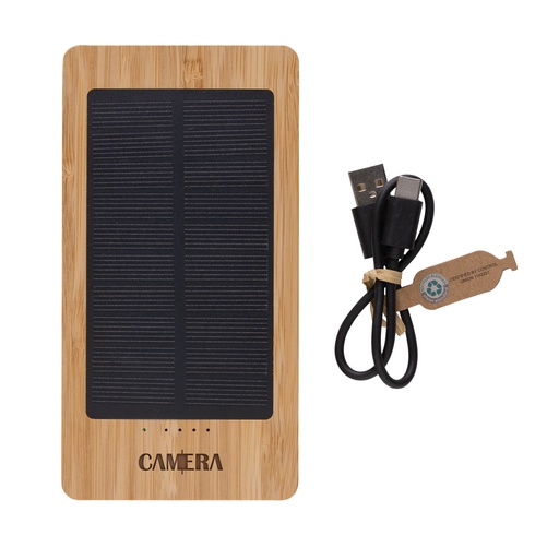 [P322.399] Sunwick 10.000 mAh bamboe solar powerbank