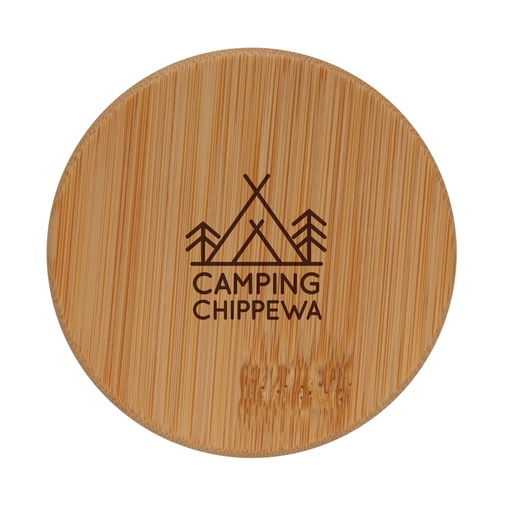 [P432.140] Dubbelwandig borosilicaatglas met bamboe deksel 250ml set