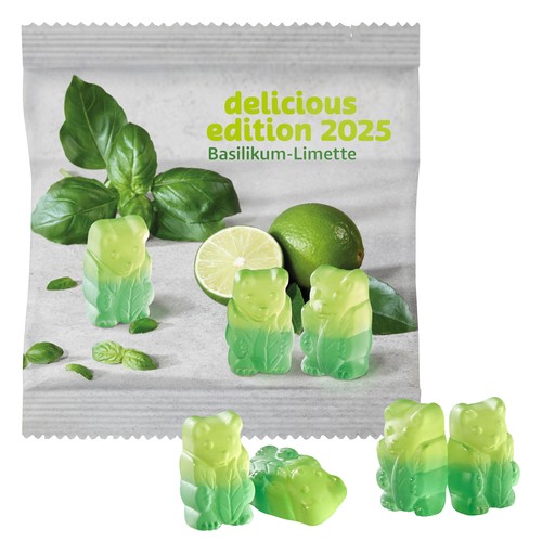 [110714801] Veganistische basilicum-limoenbeertjes in een standaardzak