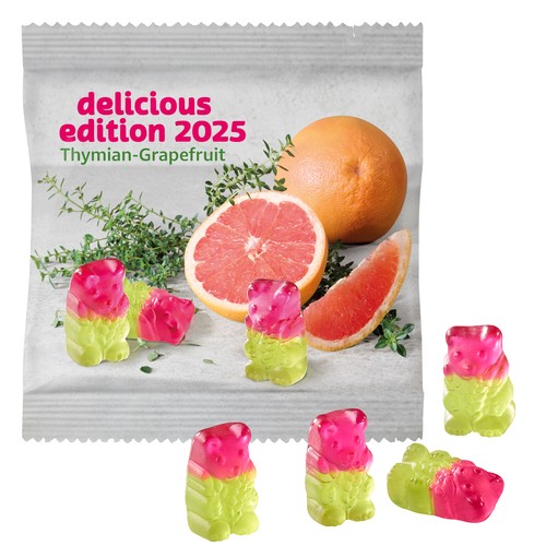 [110714802] Veganistische tijm-grapefruitbeertjes in een standaardzak