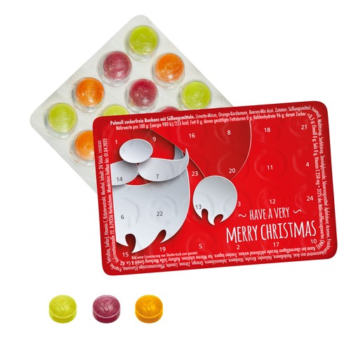 [110784051] s Werelds Kleinste (Advents) Kalender met Standaard Motieven en Pulmoll Pastilles
