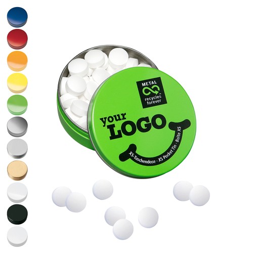 [110763001] XS Pocket blik met pepermunt pastilles, 18g
