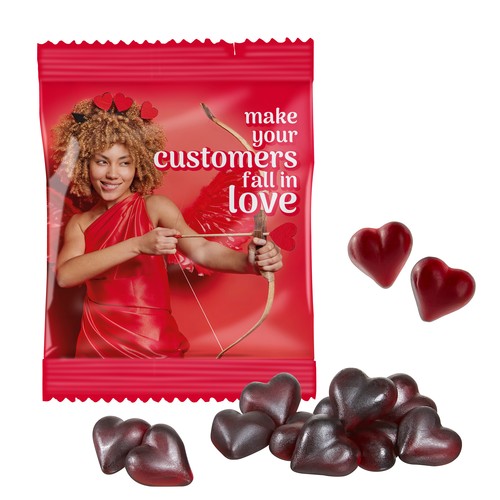 [110710610] Cassis Fruit Juice Gum Hearts