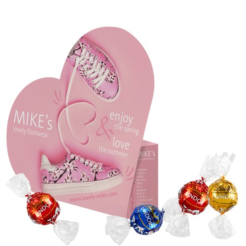 [110792202] Outline-Box "Hart" met Lindt Lindor Truffels