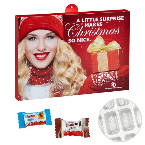 [110781506] Premium Gift Adventskalender met Kinder Minis