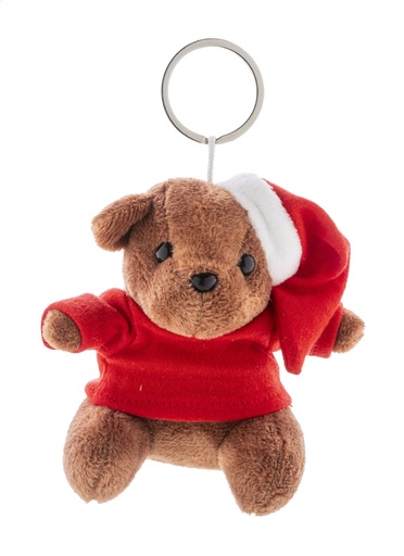[AP800052] pluche kerst teddybeer sleutelhanger - Julnalle