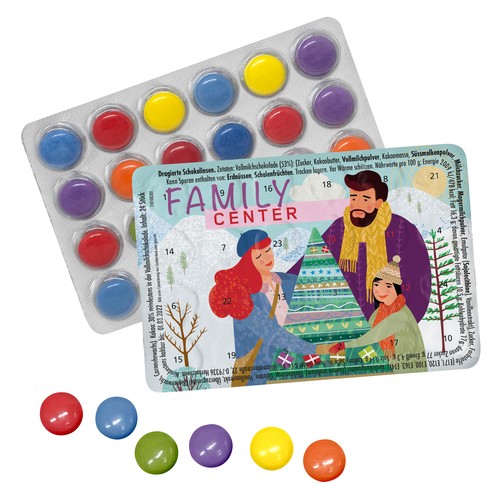 [110784000] s Werelds Kleinste (Advents) Kalender met Chocolade Linzen