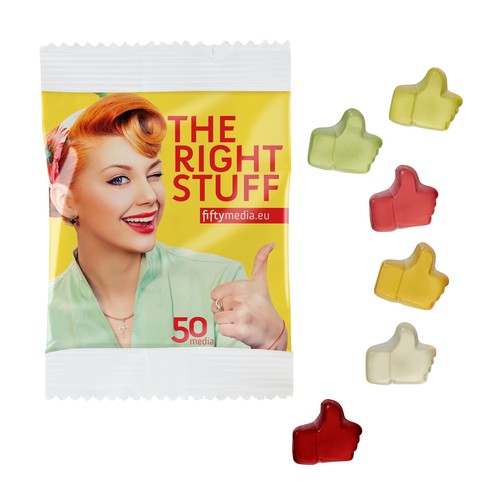 [110710100] Fruit Gum STANDARD 10 g in een composteerbare zak