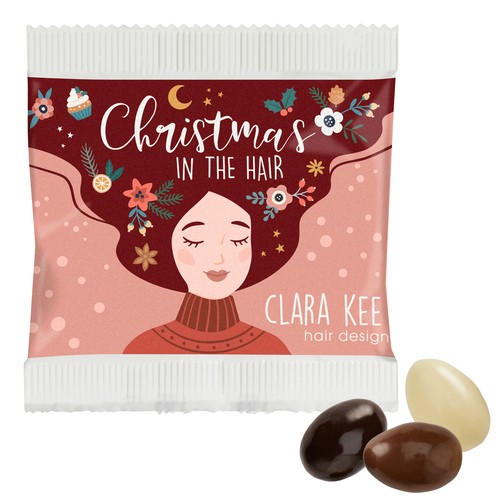 [110787200] Kerstamandelen in een papieren zak - chocolade