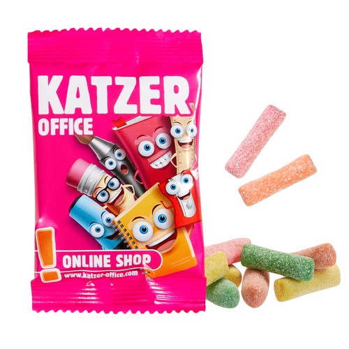 [110724100] Mini HITSCHIES Kauwsnoepmix SOUR in een standaard zak