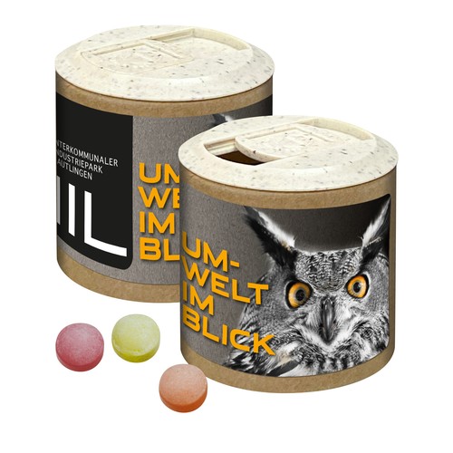 [110765001] Papieren promotieblik met XS-Bären Company Fruit Candies, 85g