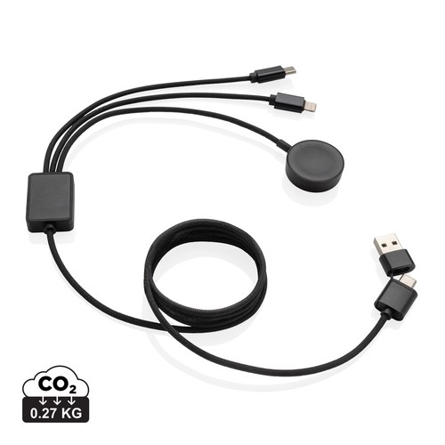 [P302.5902] Terra RCS rPET 6-in-1 oplaadkabel met iWatch lader