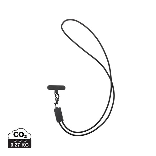 Terra RCS gerecycled PET telefoon lanyard 60W oplaadkabel