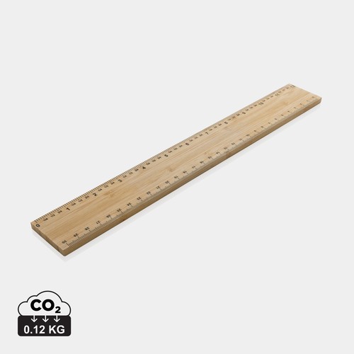[P165.509] Timberson extra dikke 30cm dubbelzijdige bamboe liniaal