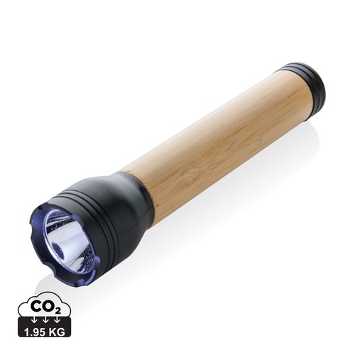 [P513.791] Lucid 5W zaklamp van RCS gerecycled plastic en bamboe