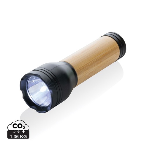[P513.781] Lucid 3W RCS gerecycled plastic & bamboo zaklamp