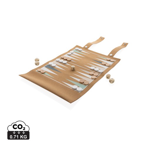 [P940.219] Britton kurk opvouwbare backgammon en damspel set