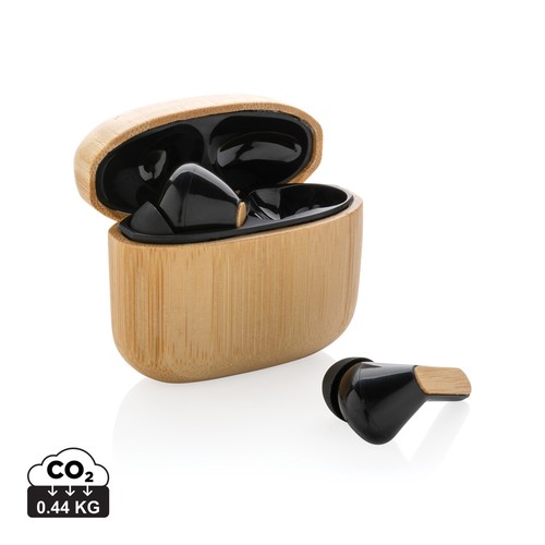[P329.939] RCS gerecycled plastic & bamboe TWS-oordoppen