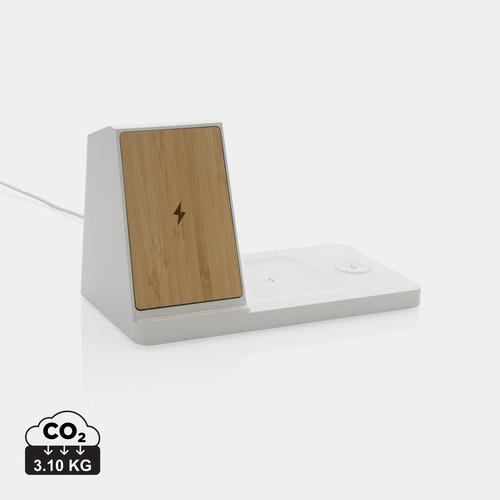 [P308.493] Ontario RCS gerecycled plastic & bamboe 15W 3 in 1 lader