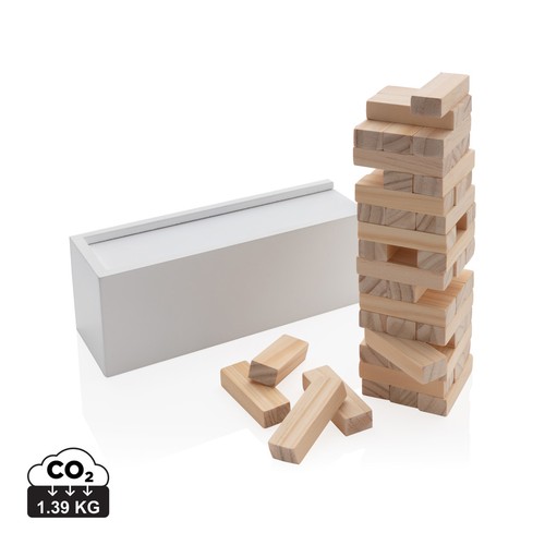 [P940.163] Deluxe houten tuimeltoren stapelspel