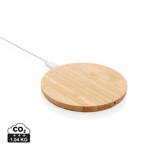 [P308.229] Bamboe 5W draadloze oplader rond