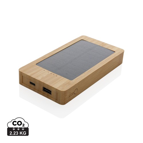 [P322.399] Sunwick 10.000 mAh bamboe solar powerbank