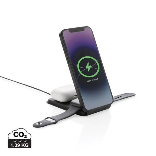 [P308.541] Swiss Peak RCS rPU 15W 3-in-1 magnetische draadloze oplader