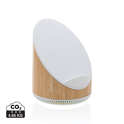 [P329.449] Ovate bamboe 5W luidspreker met 15W draadloze oplader